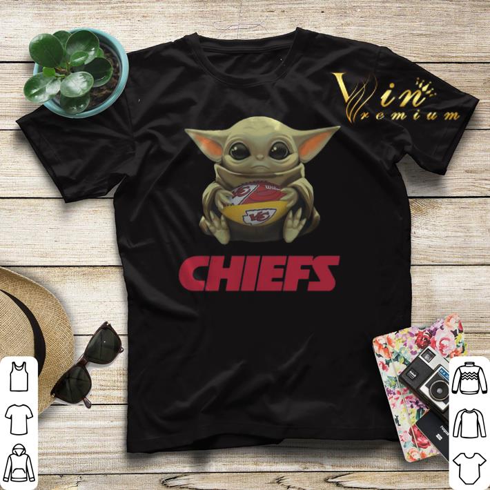 Baby Yoda hug Kansas City Chiefs Logo ball Star Wars shirt sweater 4 - Baby Yoda hug Kansas City Chiefs Logo ball Star Wars shirt sweater