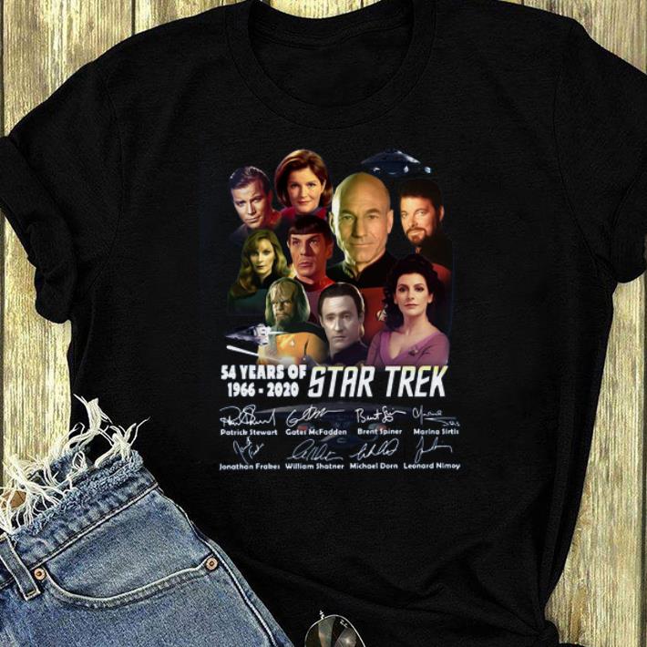 Beautiful 54 Years Of 1966 2020 Star Trek Characters Signatures shirt 4 - Beautiful 54 Years Of 1966 2020 Star Trek Characters Signatures shirt