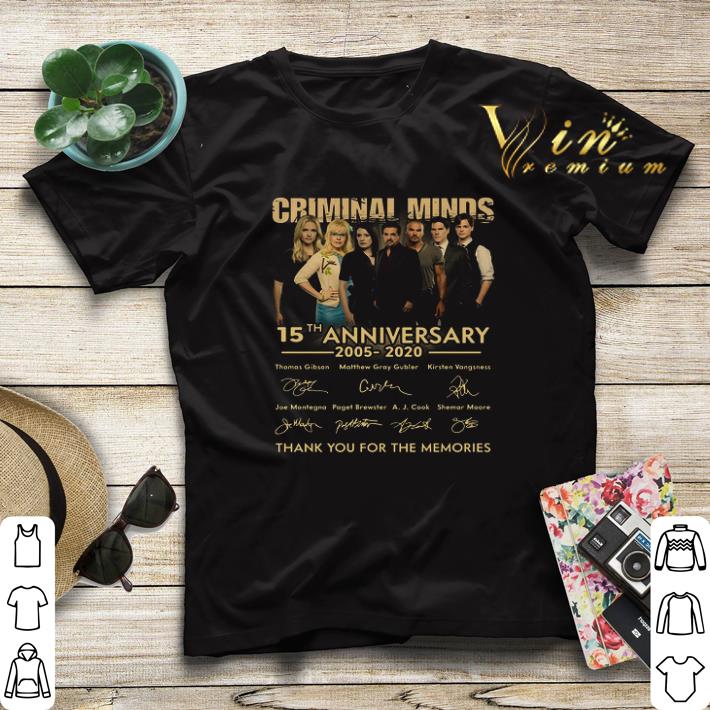 Criminal Minds 15th anniversary 2005 2020 signatures thank you for the memories shirt sweater 4 - Criminal Minds 15th anniversary 2005 2020 signatures thank you for the memories shirt sweater