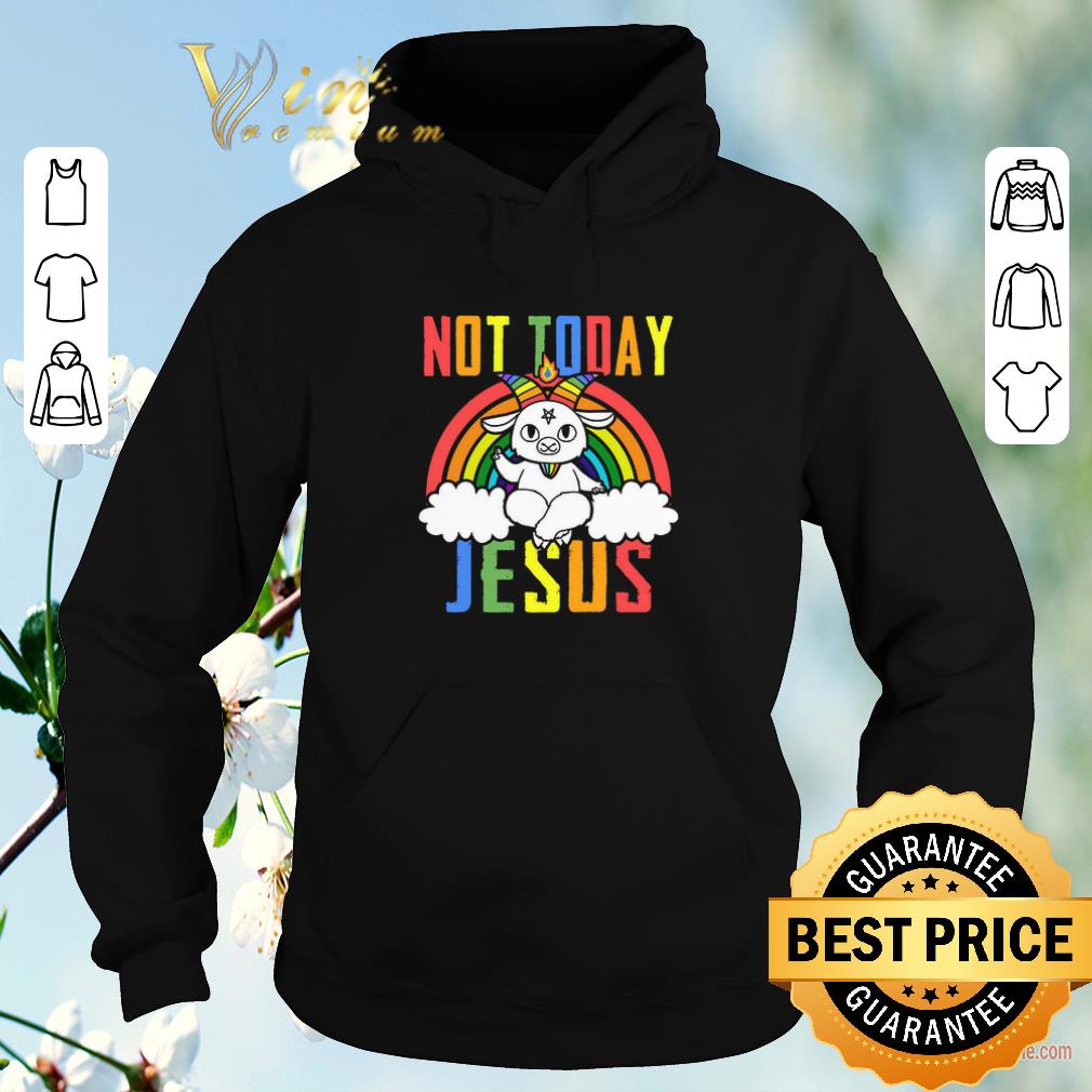 Funny Satan Baphomet LGBT Not Today Jesus shirt sweater 4 - Funny Satan Baphomet LGBT Not Today Jesus shirt sweater