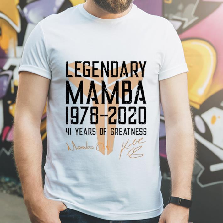 Great Legendary Mamba 41 Years Of Greatness Kobe Bryant Signature shirt 4 - Great Legendary Mamba 41 Years Of Greatness Kobe Bryant Signature shirt