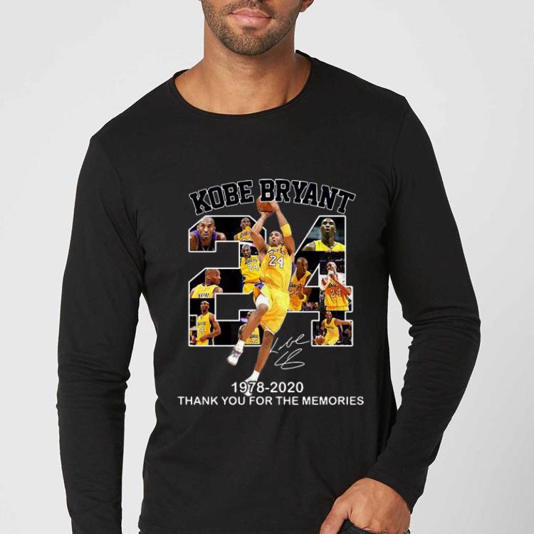 Hot 24 Kobe Bryant 1978 2020 Thank You For The Memories Signature shirt 4 - Hot 24 Kobe Bryant 1978 2020 Thank You For The Memories Signature shirt