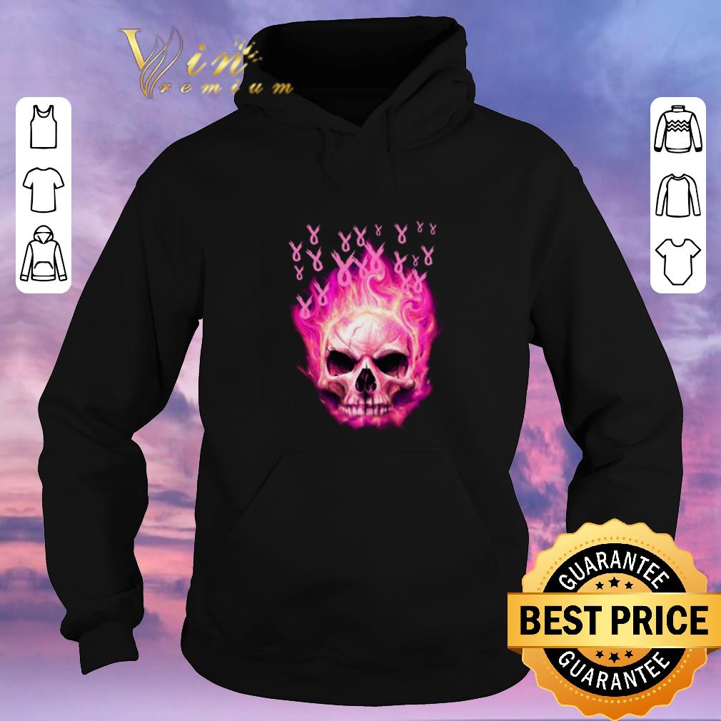 Hot Breast cancer awareness fire skull shirt sweater 4 - Hot Breast cancer awareness fire skull shirt sweater