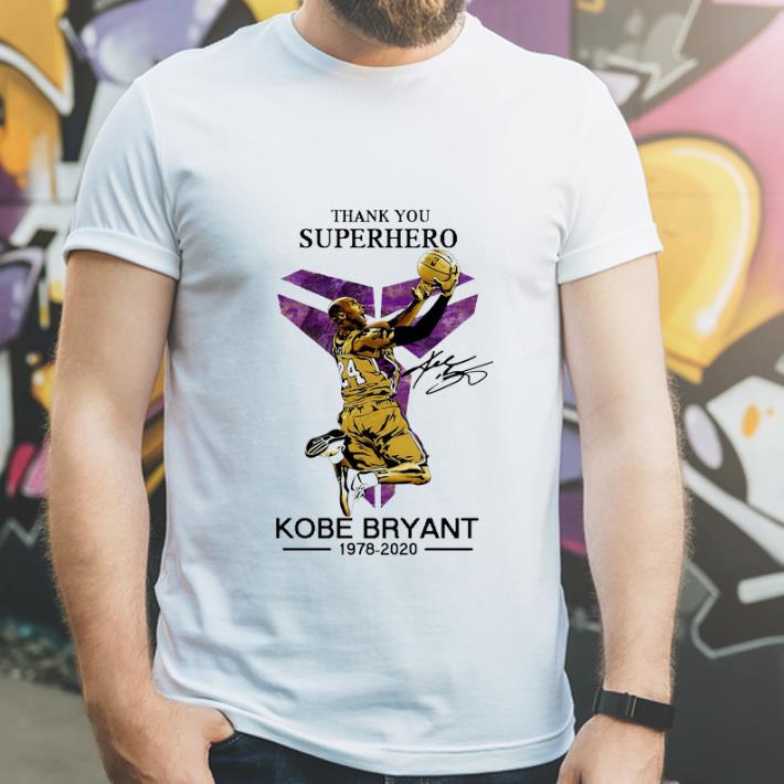 Hot Thank You Superhero Kobe Bryant 1978 2020 Signature shirt 4 - Hot Thank You Superhero Kobe Bryant 1978-2020 Signature shirt