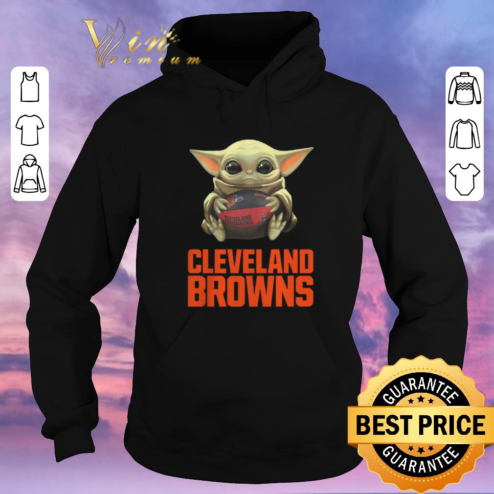 Nice Baby Yoda Hug Cleveland Browns Logo Star Wars shirt sweater 4 - Nice Baby Yoda Hug Cleveland Browns Logo Star Wars shirt sweater