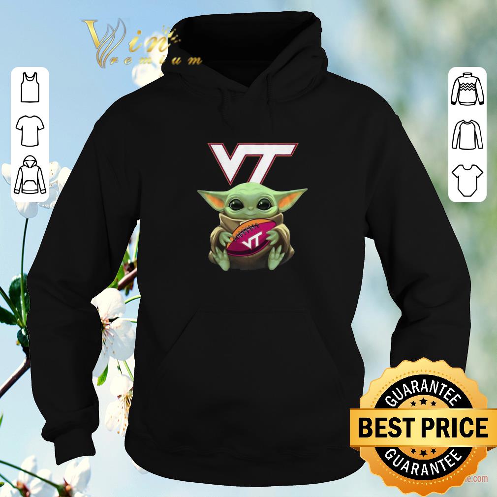 Nice Baby Yoda Hug Virginia Tech Ball Logo Star Wars shirt sweater 4 - Nice Baby Yoda Hug Virginia Tech Ball Logo Star Wars shirt sweater