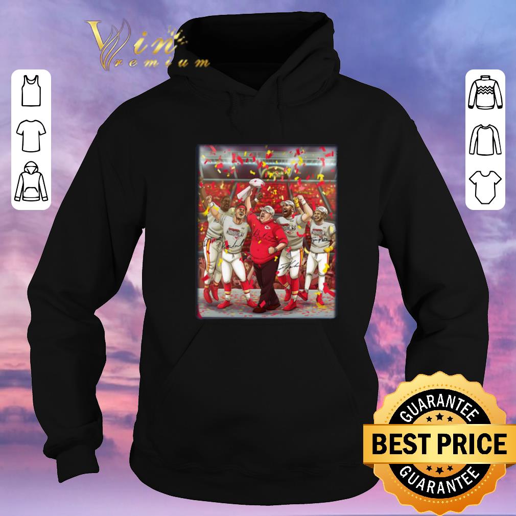 Nice Kansas City Chiefs Andy Reid Super Bowl Champions signatures shirt sweater 4 - Nice Kansas City Chiefs Andy Reid Super Bowl Champions signatures shirt sweater