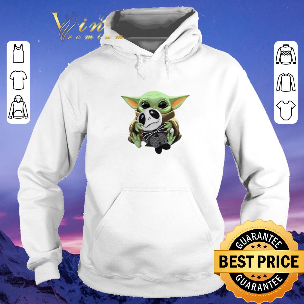 Official Baby Yoda hug Jack Skellington Star Wars shirt sweater 4 - Official Baby Yoda hug Jack Skellington Star Wars shirt sweater