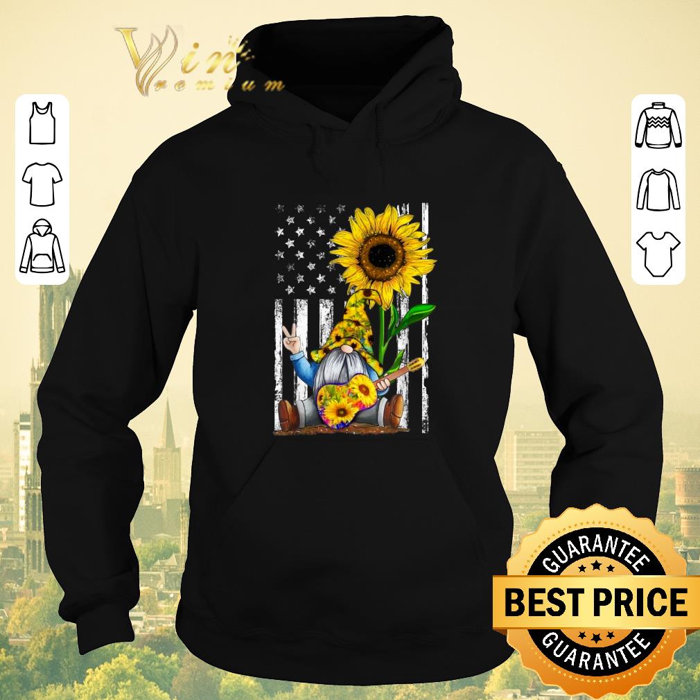 Official Sunflower Gnome Playing Guitar American Flag shirt sweater 4 - Official Sunflower Gnome Playing Guitar American Flag shirt sweater