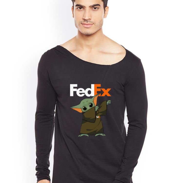 Original Baby Yoda Dabbing Fedex shirt 4 - Original Baby Yoda Dabbing Fedex shirt
