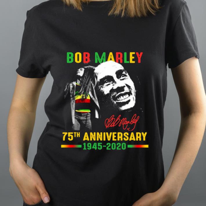 Original Bob Marley 75th anniversary 1945 2020 signature shirt 4 - Original Bob Marley 75th anniversary 1945 2020 signature shirt