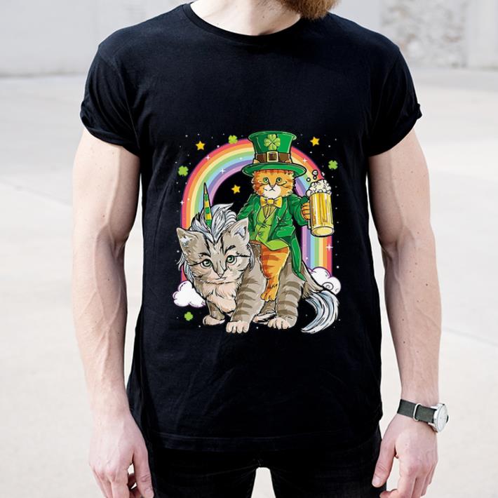 Original Cat Unicorn Leprechaun Riding Caticorn St Patricks Day Rainbow shirt 4 - Original Cat Unicorn Leprechaun Riding Caticorn St Patricks Day Rainbow shirt