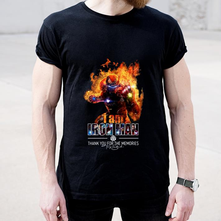 Original I Am Iron Man Thank You For The Memories Signature shirt 4 - Original I Am Iron Man Thank You For The Memories Signature shirt