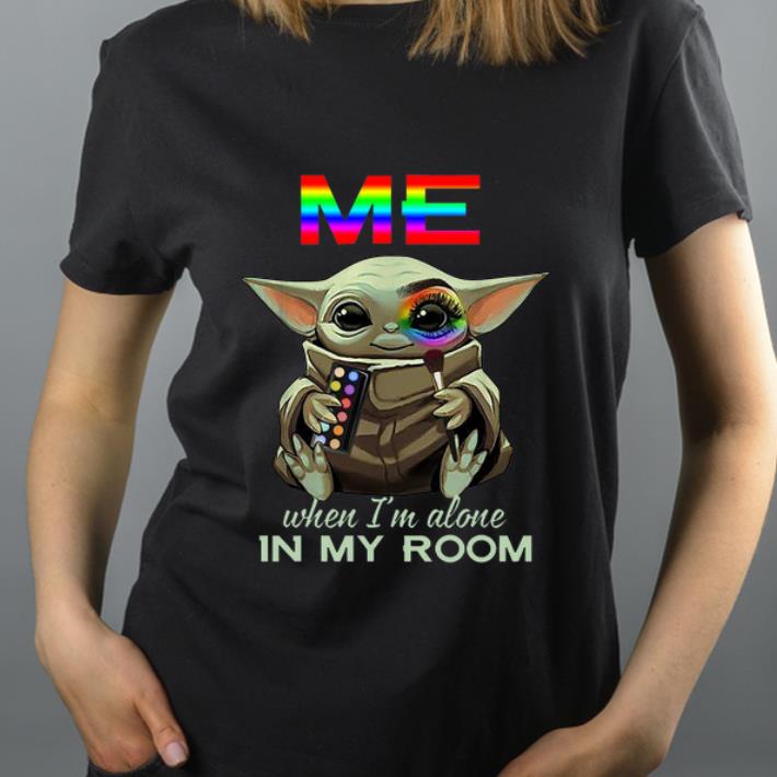 Premium Baby Yoda Me When I m Alone In My Room shirt 4 - Premium Baby Yoda Me When I’m Alone In My Room shirt
