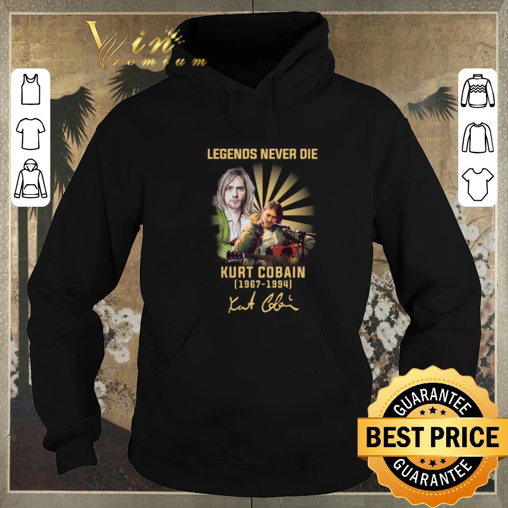 Premium Kurt Cobain 1967 1994 Legends never die signature shirt sweater 4 - Premium Kurt Cobain 1967 1994 Legends never die signature shirt sweater