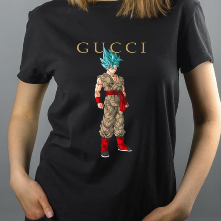Premium Songoku Super Saiyan Blue Gucci shirt 4 - Premium Songoku Super Saiyan Blue Gucci shirt