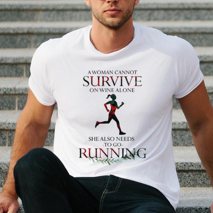 Pretty A Woman Cannot Survive On Wine Alone She Also Needs Rock Running shirt 4 - Pretty A Woman Cannot Survive On Wine Alone She Also Needs Rock Running shirt