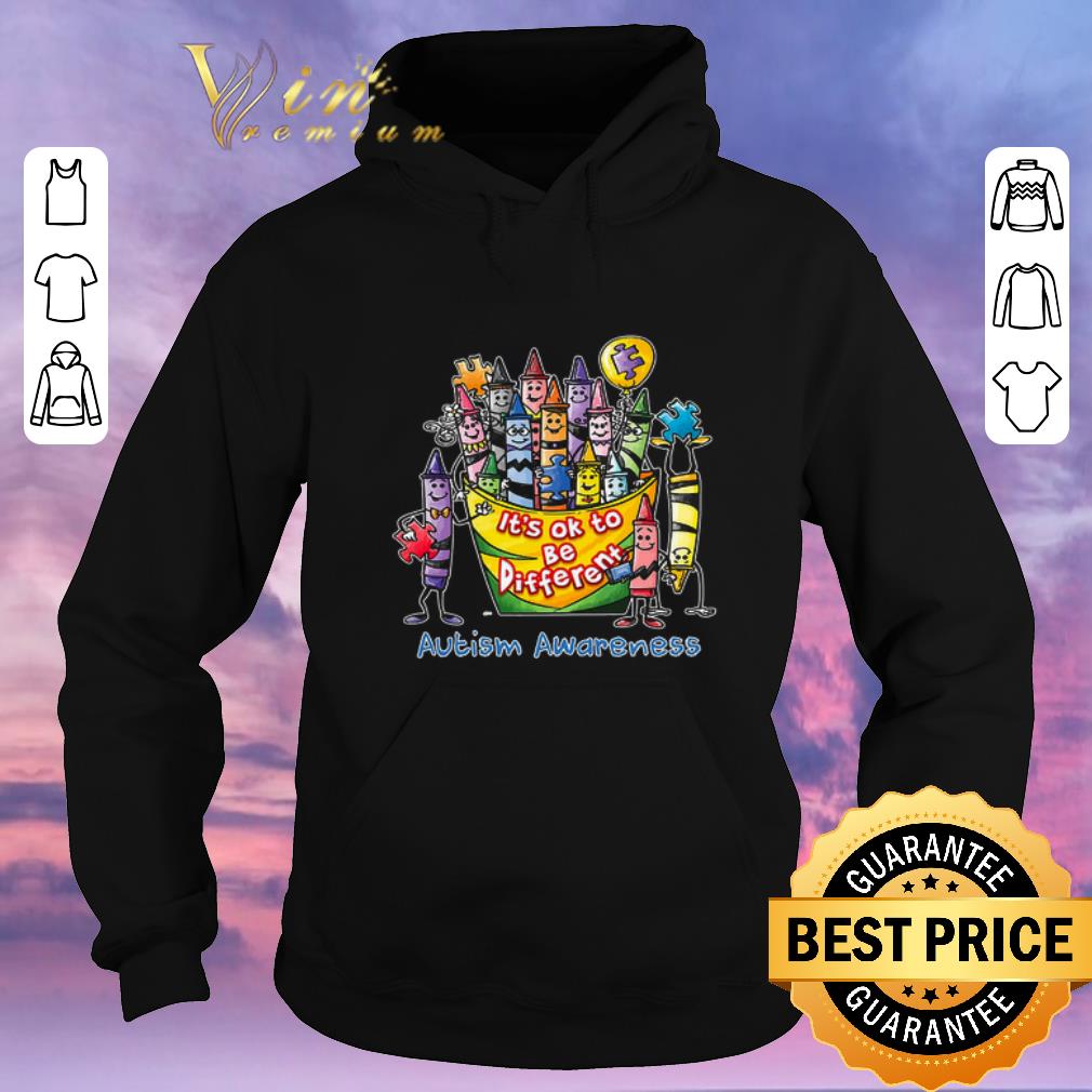 Pretty Crayons it s ok to be different Autism Awareness shirt sweater 4 - Pretty Crayons it's ok to be different Autism Awareness shirt sweater