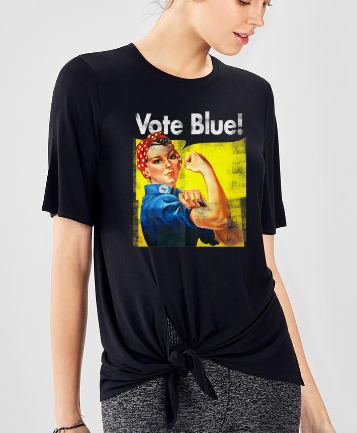 Pretty Democratic Rosie Riveter Blue Wave Vote Blue shirt 4 - Pretty Democratic Rosie Riveter Blue Wave Vote Blue shirt