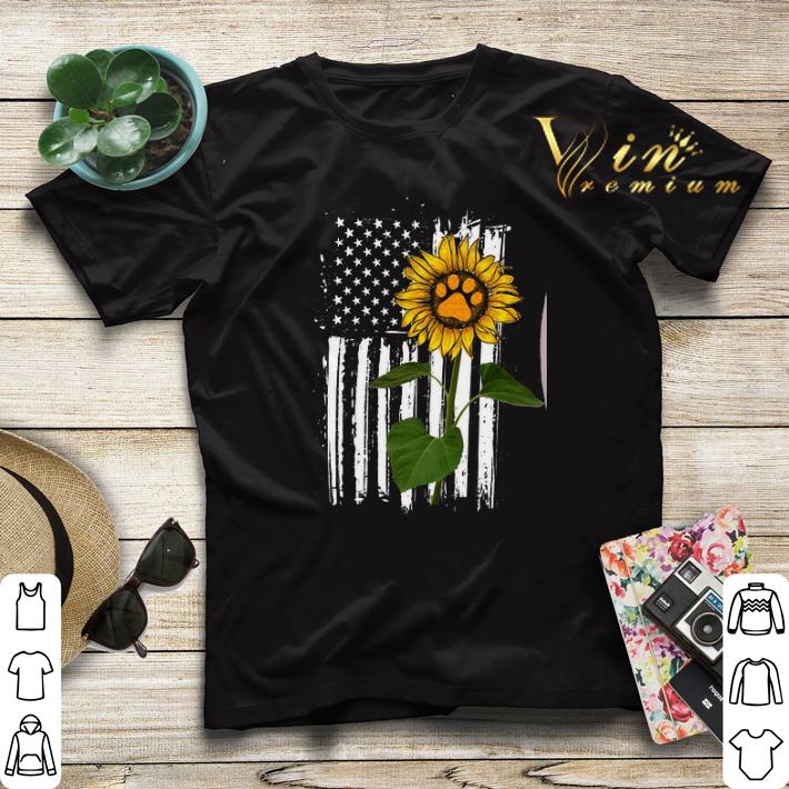 america flag sunflower paw dog shirt sweater 4 - america flag sunflower paw dog shirt sweater