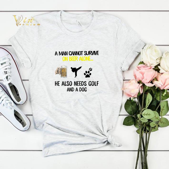A man cannot survive on beer alone he also needs karate and a dog paw shirt sweater 4 - A man cannot survive on beer alone he also needs karate and a dog paw shirt sweater