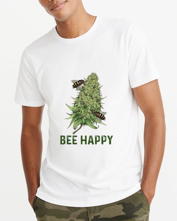 Awesome Bee Happy Cannabis And Bee shirt 4 - Awesome Bee Happy Cannabis And Bee shirt
