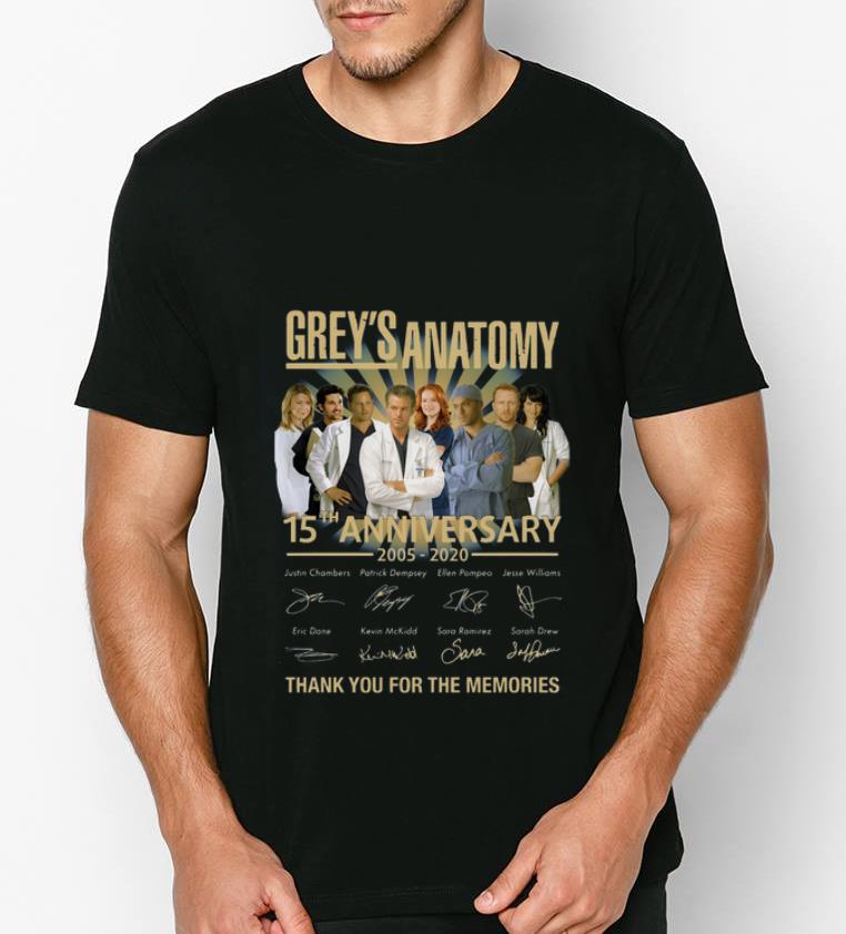 Awesome Grey s Anatomy 15th anniversary 2005 2020 all characters thank signatures shirt 4 - Awesome Grey’s Anatomy 15th anniversary 2005 2020 all characters thank signatures shirt