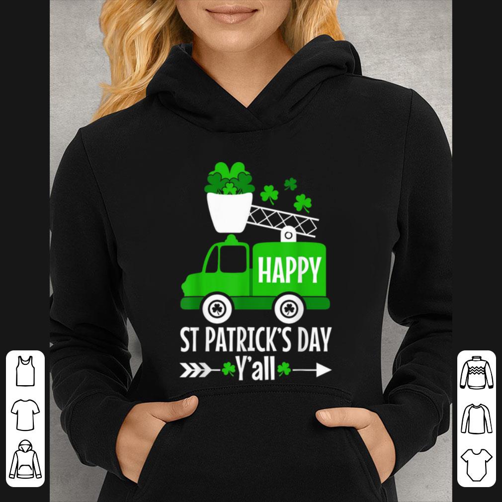 Awesome Happy St Patrick s Day Y all Fire Truck Shamrock Kids Son shirt 4 - Awesome Happy St Patrick's Day Y'all Fire Truck Shamrock Kids Son shirt