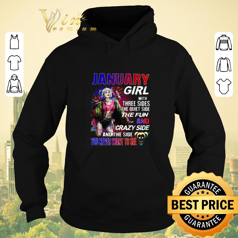 Awesome Harley Quinn January girl with three sides the quiet side the fun shirt sweater 4 - Awesome Harley Quinn January girl with three sides the quiet side the fun shirt sweater
