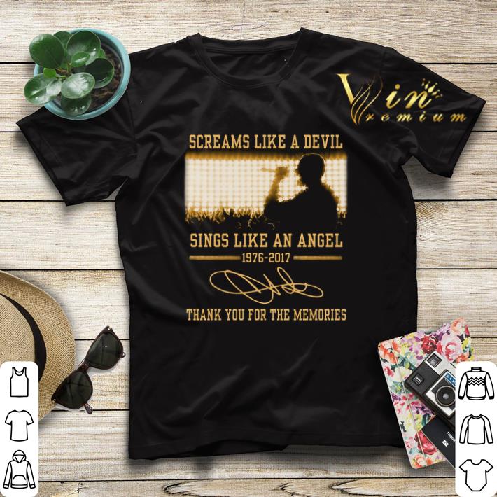 Chester Bennington Screams like a devil sings like an angel 1976 2017 signature shirt sweater 4 - Chester Bennington Screams like a devil sings like an angel 1976-2017 signature shirt sweater