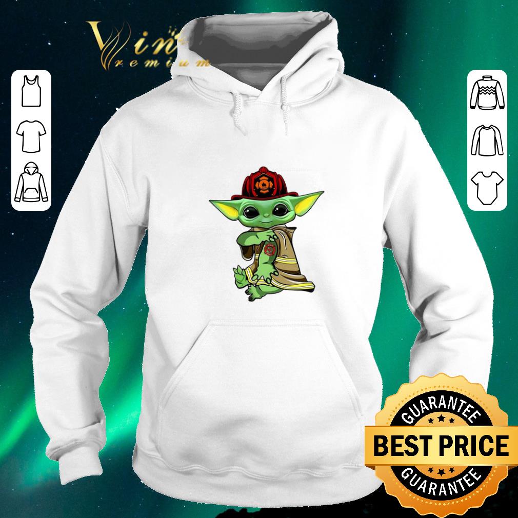 Funny Baby Yoda tattoo Fireman shirt sweater 4 - Funny Baby Yoda tattoo Fireman shirt sweater