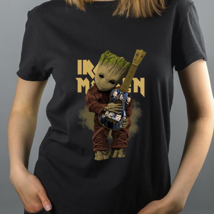 Great Baby Groot Hug Iron Maiden Guitar shirt 4 - Great Baby Groot Hug Iron Maiden Guitar shirt