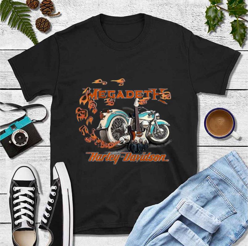 Great Megadeth Harley Davidson Motor Guitar shirt 4 - Great Megadeth Harley-Davidson Motor Guitar shirt