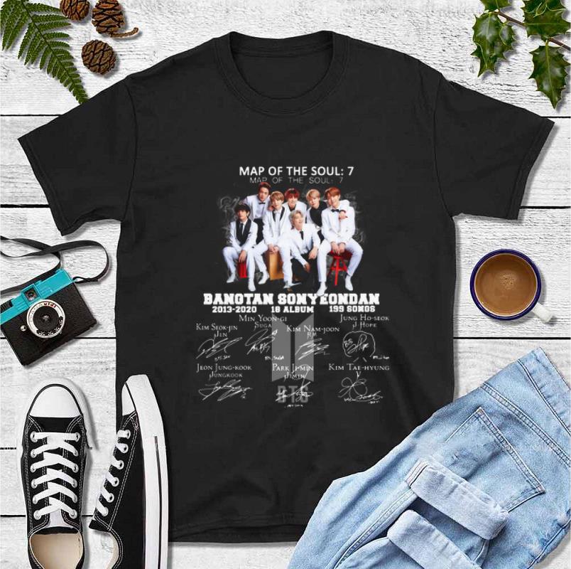 Hot Map Of The Soul 7 Bangtan Sonyeondan 2013 2020 18 Album 199 Songs Signatures shirt 4 - Hot Map Of The Soul 7 Bangtan Sonyeondan 2013-2020 18 Album 199 Songs Signatures shirt