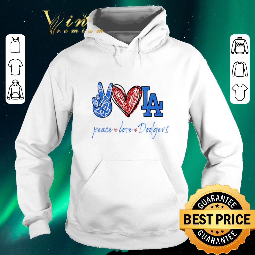 Hot Peace love Dodgers logo shirt sweater 4 - Hot Peace love Dodgers logo shirt sweater
