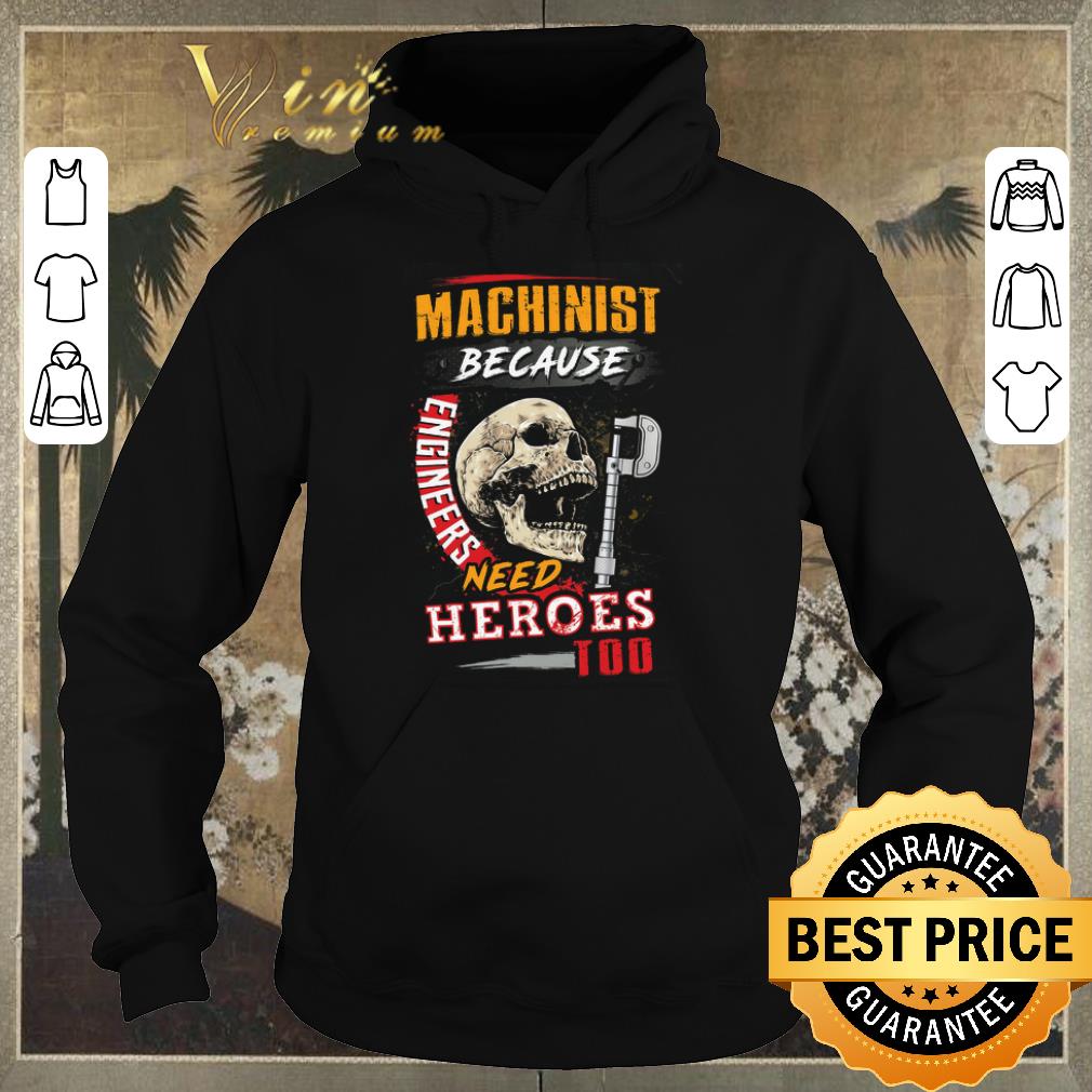 Hot Skull Sarcastic Machinist Because Engineers Need Heroes Too shirt sweater 4 - Hot Skull Sarcastic Machinist Because Engineers Need Heroes Too shirt sweater