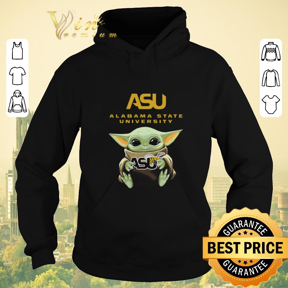 Nice Baby Yoda Hug Alabama State University Star Wars shirt sweater 4 - Nice Baby Yoda Hug Alabama State University Star Wars shirt sweater