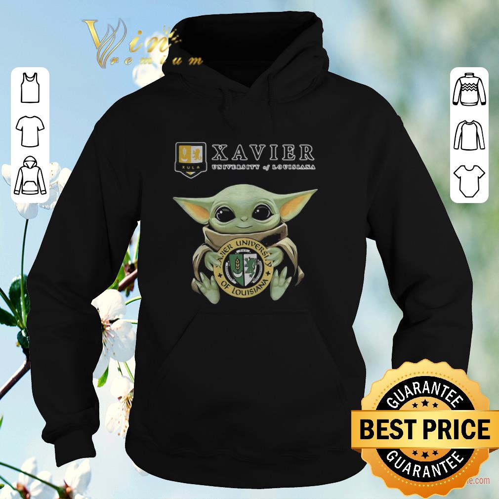Nice Baby Yoda Hug Xavier University Of Louisiana Logo Star Wars shirt sweater 4 - Nice Baby Yoda Hug Xavier University Of Louisiana Logo Star Wars shirt sweater