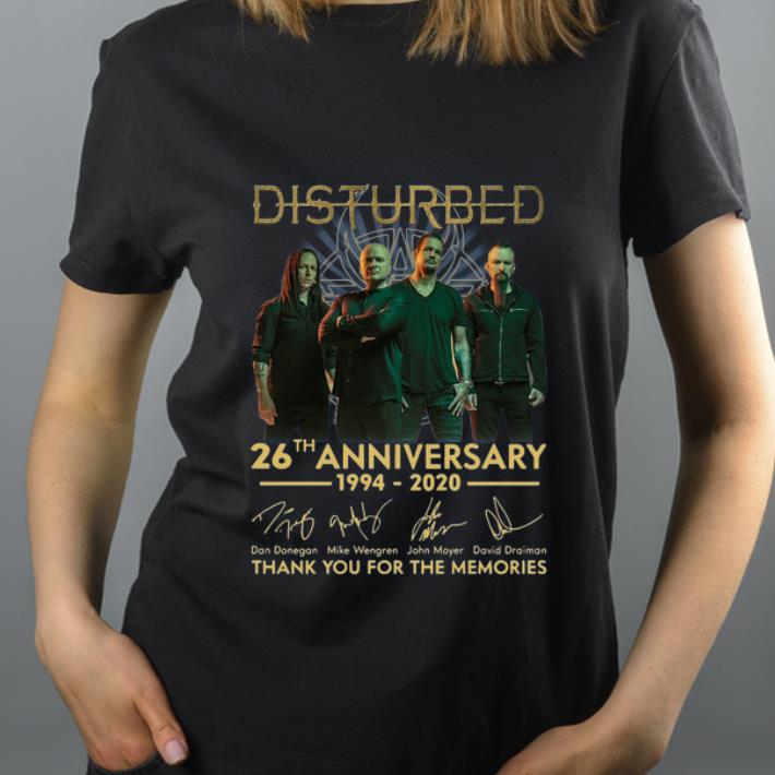 Nice Disturbed 26th Anniversary Thank You For The Memories Signatures shirt 4 - Nice Disturbed 26th Anniversary Thank You For The Memories Signatures shirt
