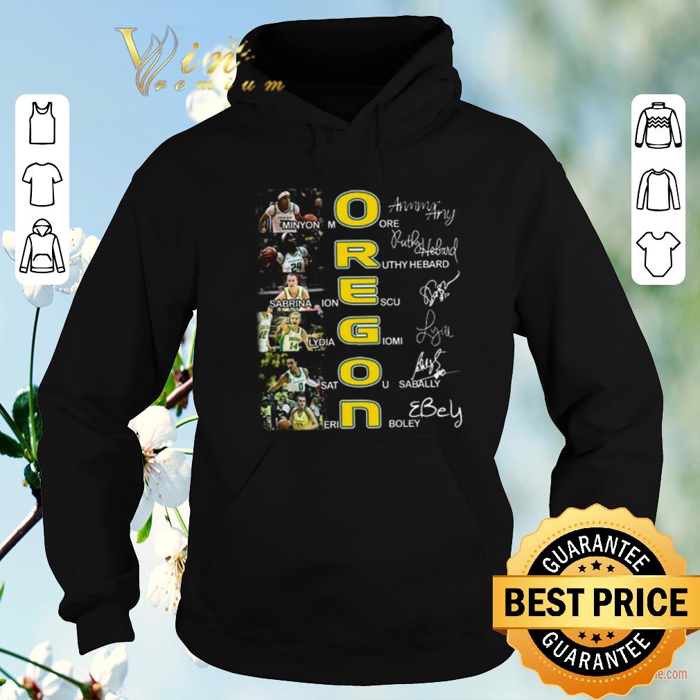 Nice Oregon Ducks all player signatures Minyon Moore Ruthy Hebard shirt sweater 4 - Nice Oregon Ducks all player signatures Minyon Moore Ruthy Hebard shirt sweater