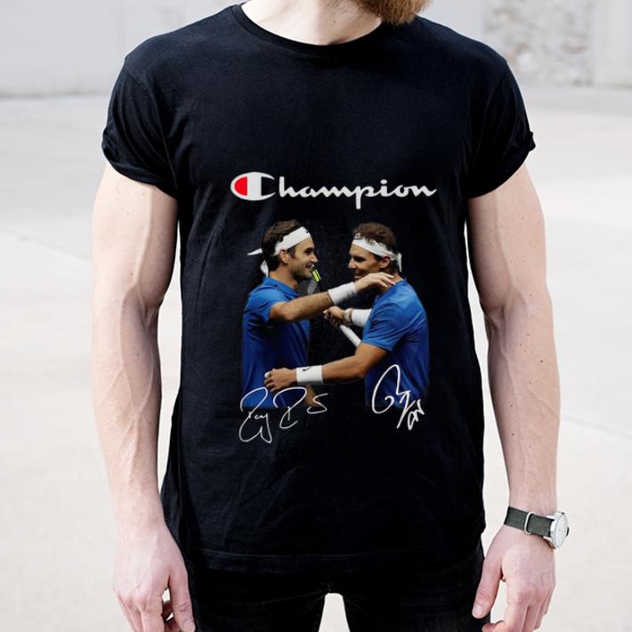 Official Champions Roger Federer And Rafael Nadal Signatures shirt 4 - Official Champions Roger Federer And Rafael Nadal Signatures shirt