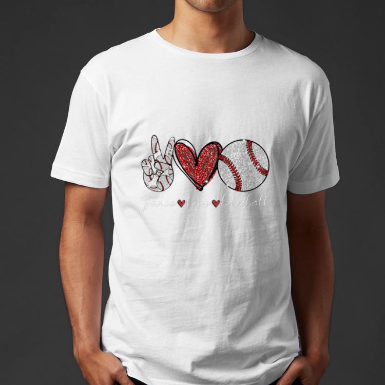 Official Peace Love Baseball shirt 4 - Official Peace Love Baseball shirt
