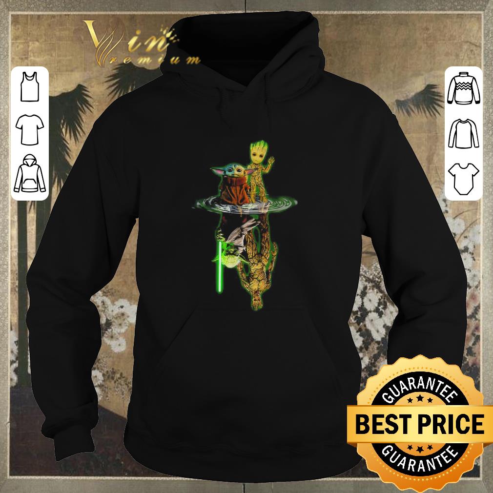 Official Star Wars Baby Yoda and Baby Groot water mirror reflection shirt sweater 4 1 - Official Star Wars Baby Yoda and Baby Groot water mirror reflection shirt sweater
