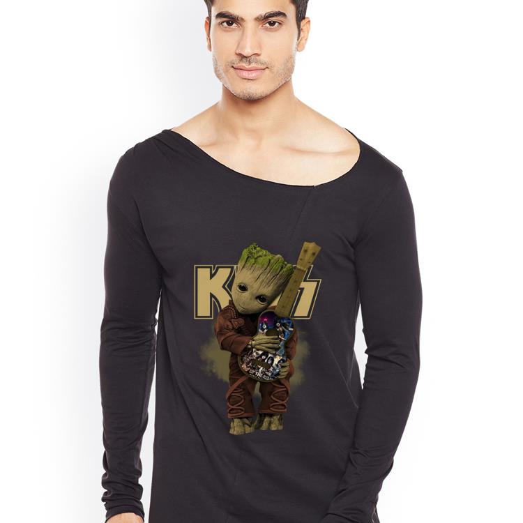 Original Baby Groot Hug Kiss Band Guitar shirt 4 - Original Baby Groot Hug Kiss Band Guitar shirt