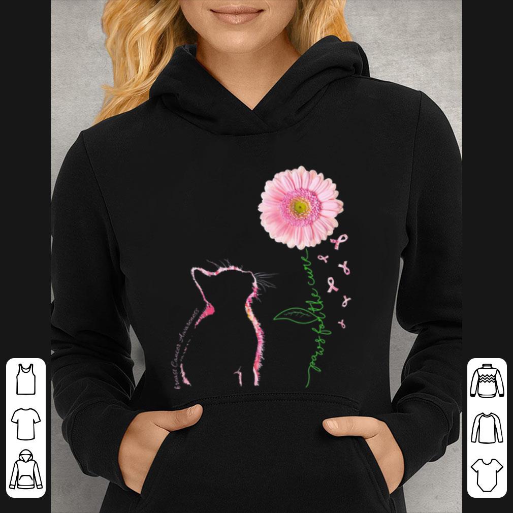 Original Paws For The Cure Cat Sunflowers Breast Cancer Awareness shirt 4 - Original Paws For The Cure Cat Sunflowers Breast Cancer Awareness shirt
