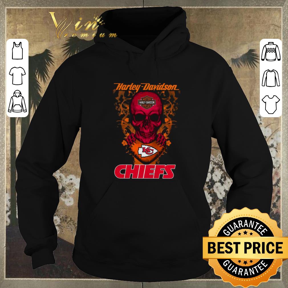Original Skull mashup Harley Davidson and Kansas City Chiefs shirt sweater 4 - Original Skull mashup Harley Davidson and Kansas City Chiefs shirt sweater