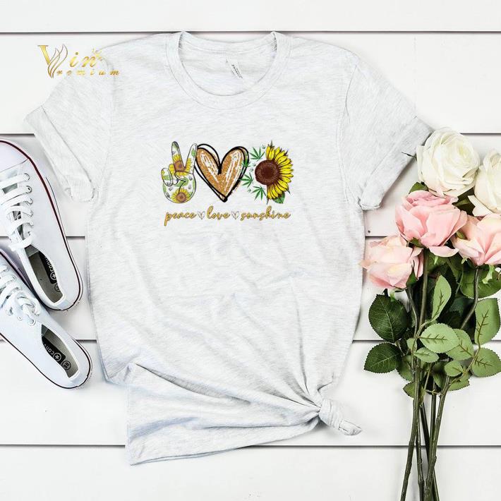Peace Love Sunshine Weed sunflower shirt sweater 4 - Peace Love Sunshine Weed sunflower shirt sweater