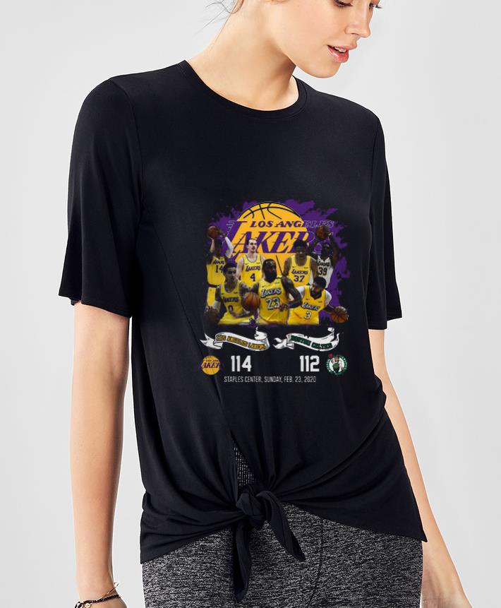 Premium Los Angeles Lakers 114 and Boston Celtics 112 Feb 23 2020 shirt 4 - Premium Los Angeles Lakers 114 and Boston Celtics 112 Feb 23 2020 shirt