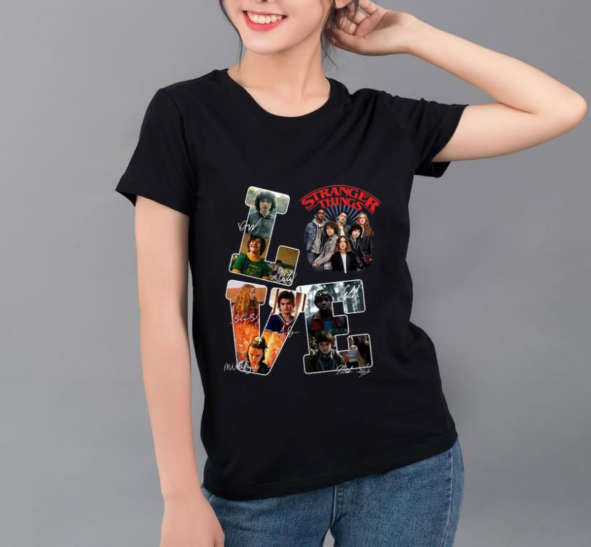 Premium Love Stranger Things Signatures shirt 4 - Premium Love Stranger Things Signatures shirt