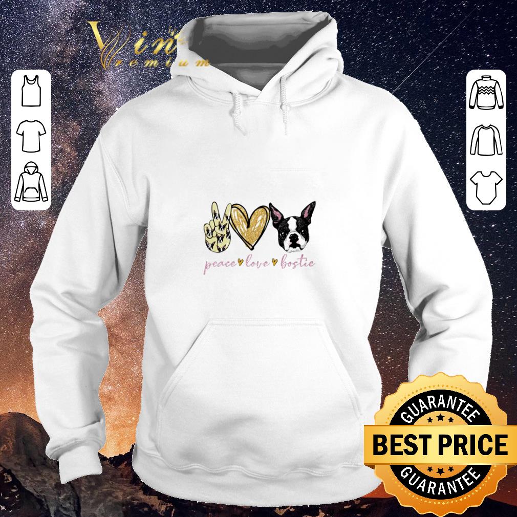 Premium Peace love Bostie Boston Terrier shirt sweater 4 - Premium Peace love Bostie Boston Terrier shirt sweater